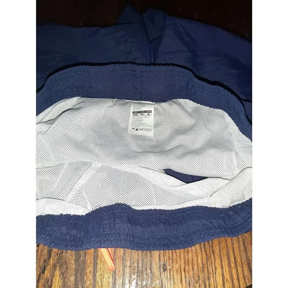 Boys XL Blue with Orange Drawstring Swim Trunks Shorts Swimwear Bathing Suit